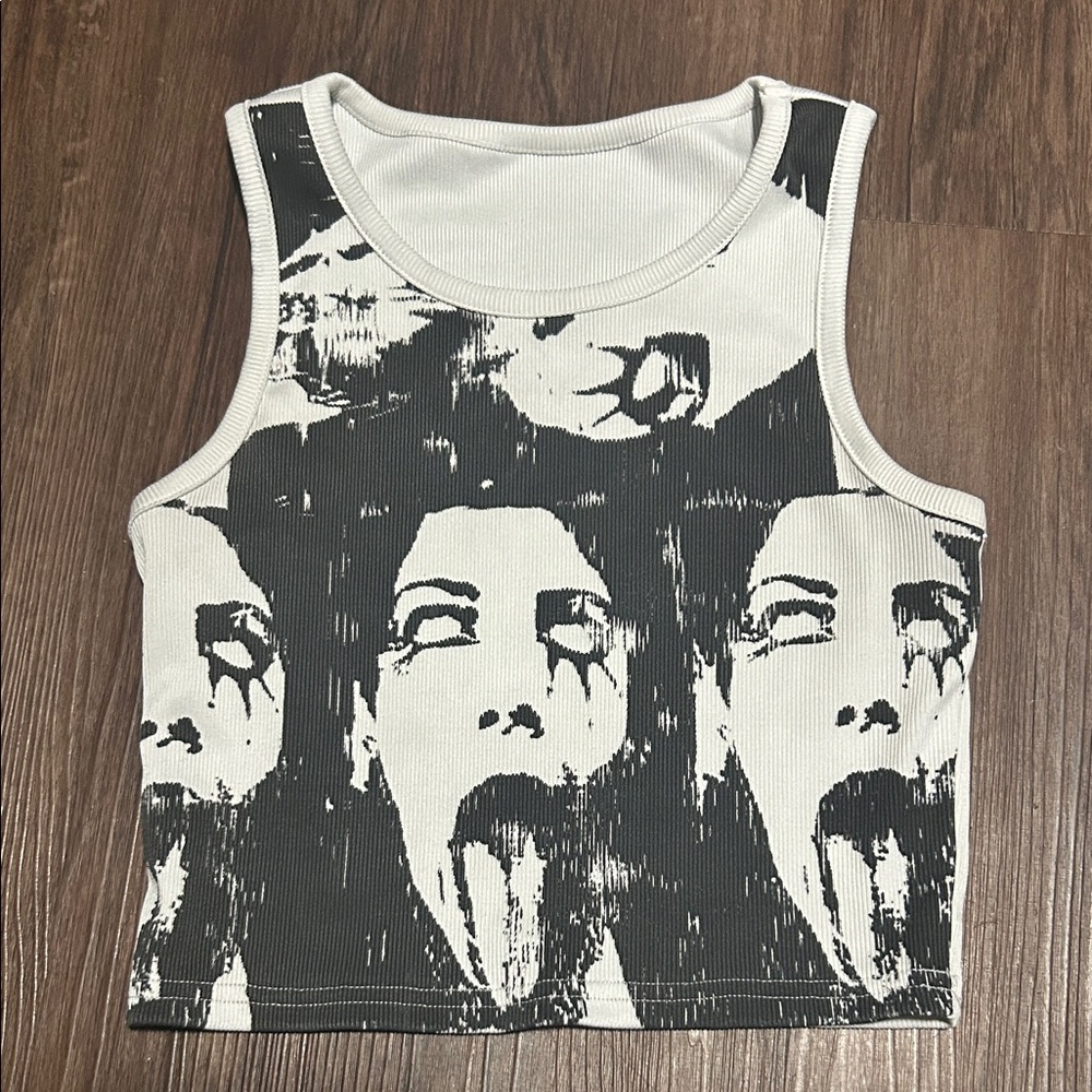 BOGO Black and White Graphic Tank Top